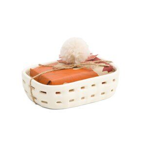 MAISON DE BASE Multi 7oz Bar Soap In Ceramic Soap Dish